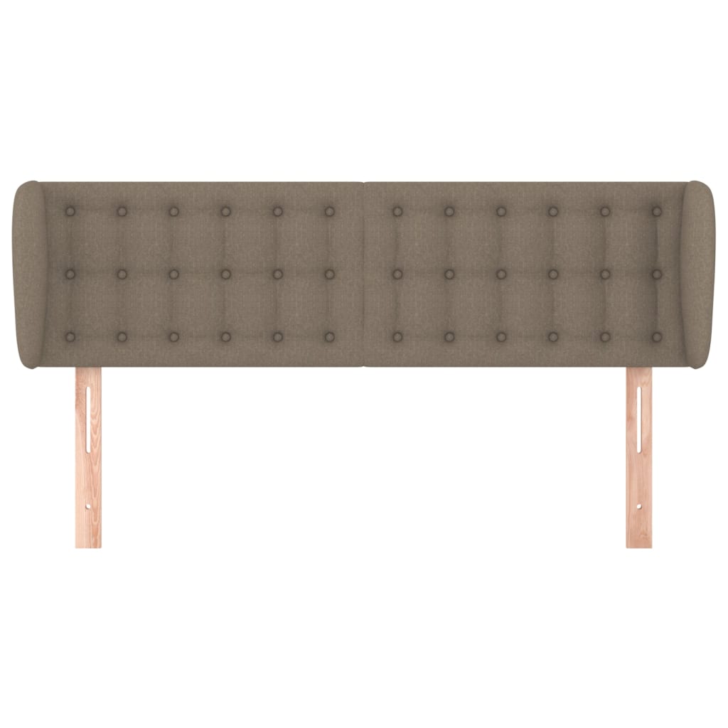 Kopfteil mit Ohren Taupe 147x23x78/88 cm Stoff